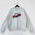 Vintage 90s Felix the Cat Sweatshirt Felix the Cat Crewneck Felix the Cat Sweater Pullover Black Cat Cartoon Print Logo Grey Large Sweatshirt – Aesthetic Look · High-Quality Print