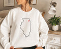 Chicago Illinois Sweatshirt Adult Unisex I Heart Chicago Sweatshirt Personalization Available Sweatshirt – Everyday Comfort · Trending Graphic Apparel