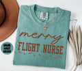 Flight Nurse Christmas Shirt Christmas Gifts Comfort Colors Funny Tshirt Crewneck Tee Women Graphic Tee – Everyday Comfort · Perfect For Daily Wear