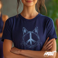 Cat Peace Symbol T Shirt Minimalist Peace Sign Cat Unisex Shirt Retro Hippie Cat Lover Gift Graphic Tee – Warm & Stylish · Perfect For Daily Wear
