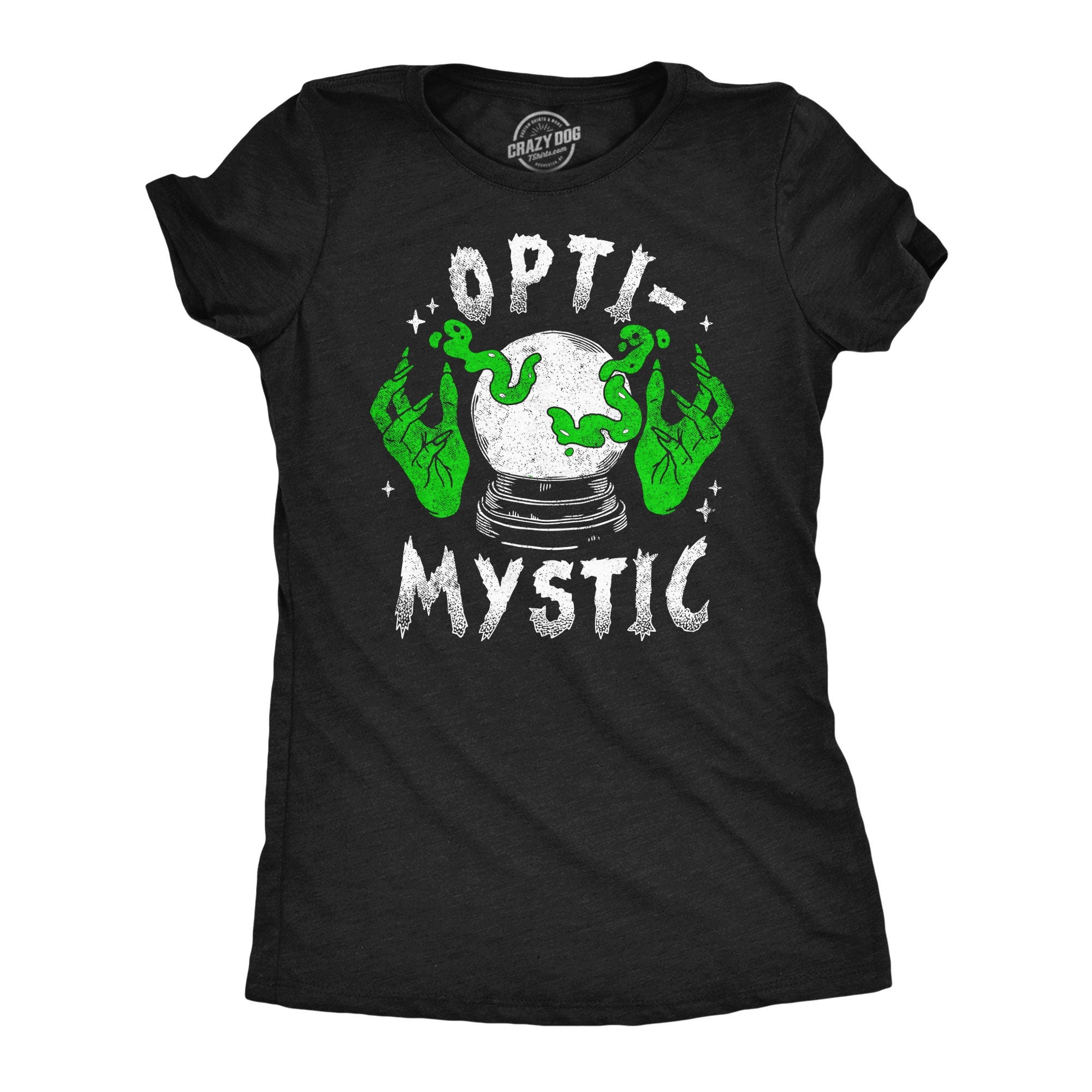 Witch Shirt Pagan Shirt Occult Shirt Womens Funny T shirt Witch Shirt Salem Shirts Vintage Tee Fortune Teller OptiMystic Optimist Graphic Tee – Soft Feel · Perfect For Daily Wear