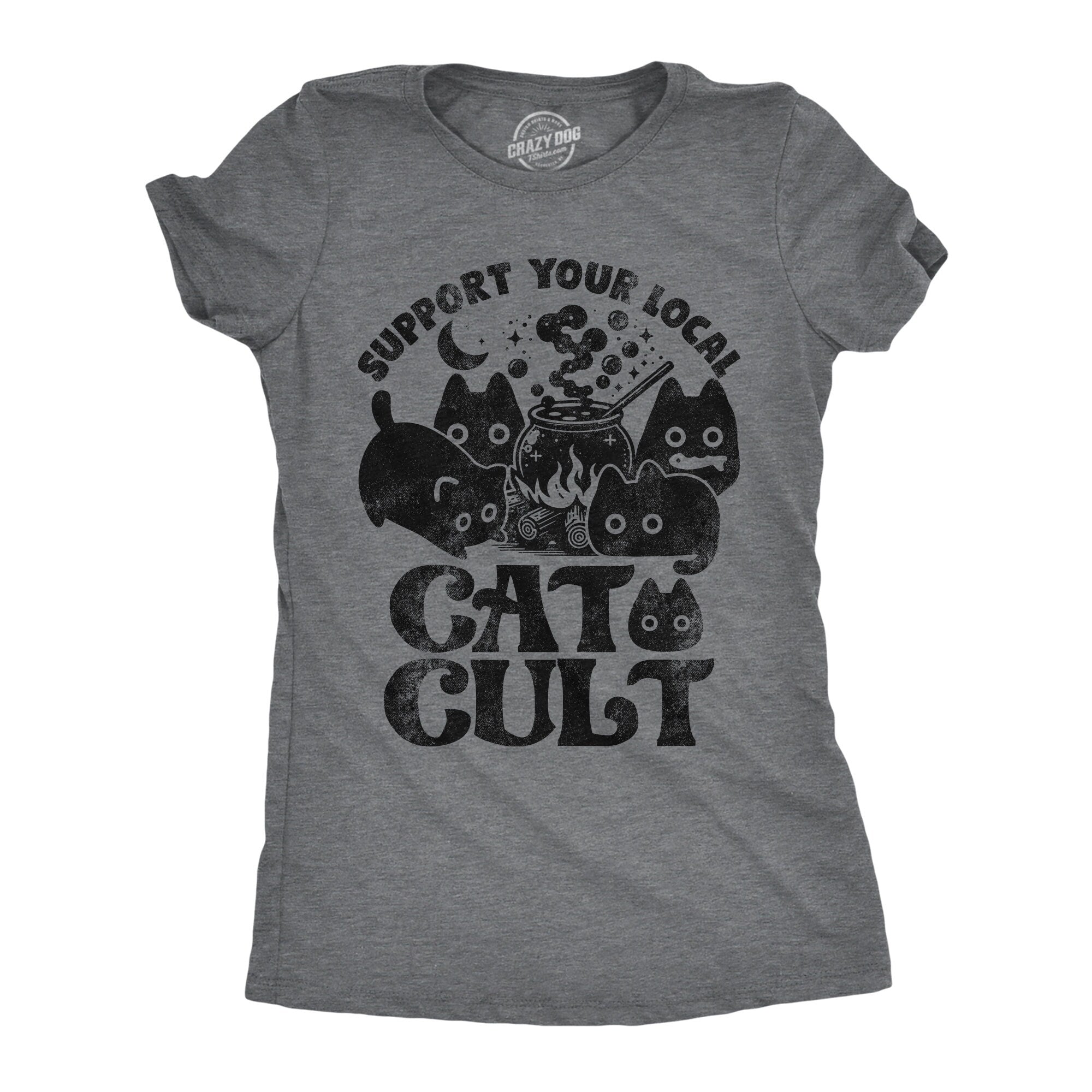 Support Your Local Cat Clut Halloween Shirts Cat Lover Witch Shirts Funny Reading Tee Black Cat Shirts Salem Shirts Cauldron Shirts Graphic Tee – Bold Style · Top Pick For Any Outfit
