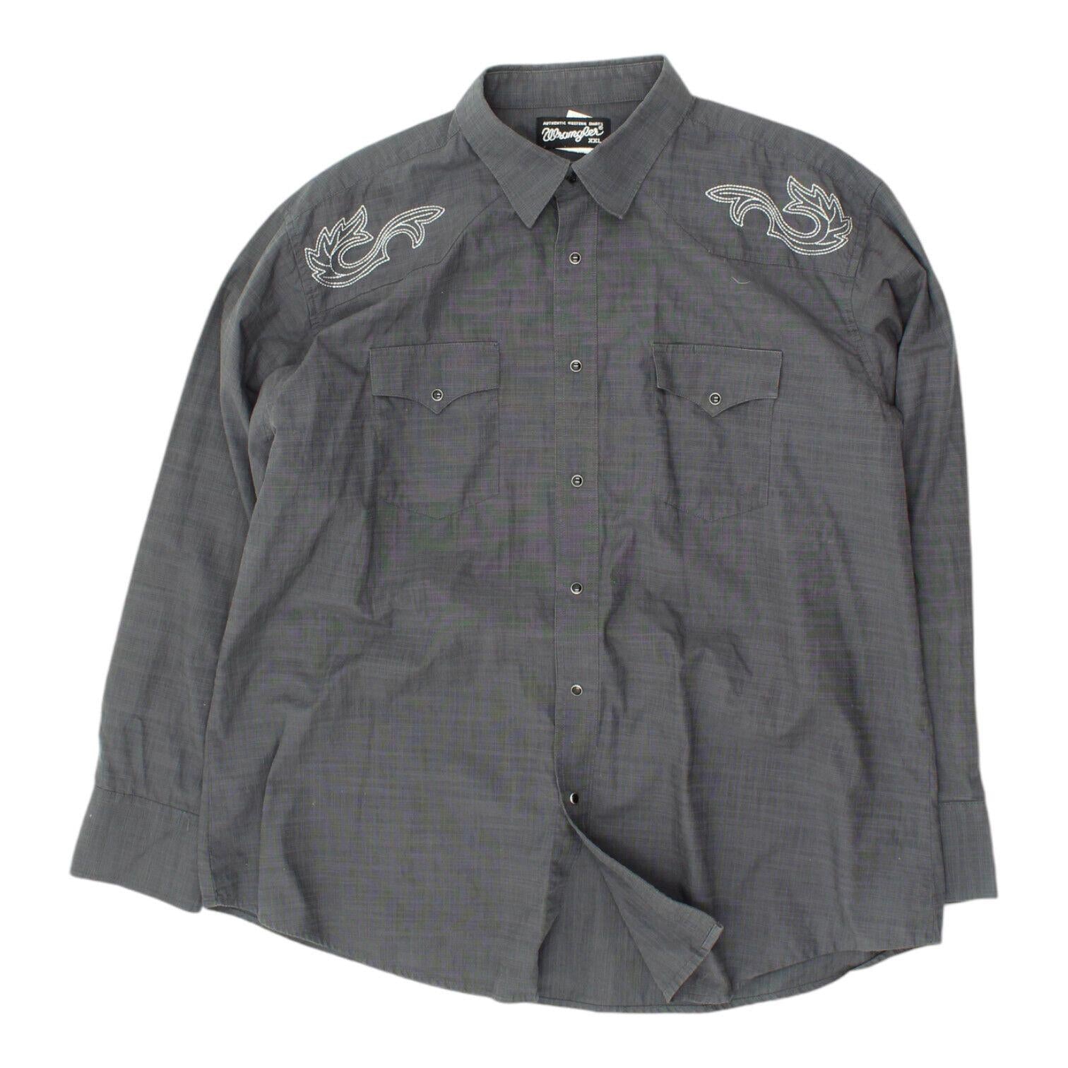 Wrangler Mens Grey Popper Fastening Shirt Vintage Designer Western Cowboy VTG Graphic Tee – Fan Favorite · Great Gift For Fans