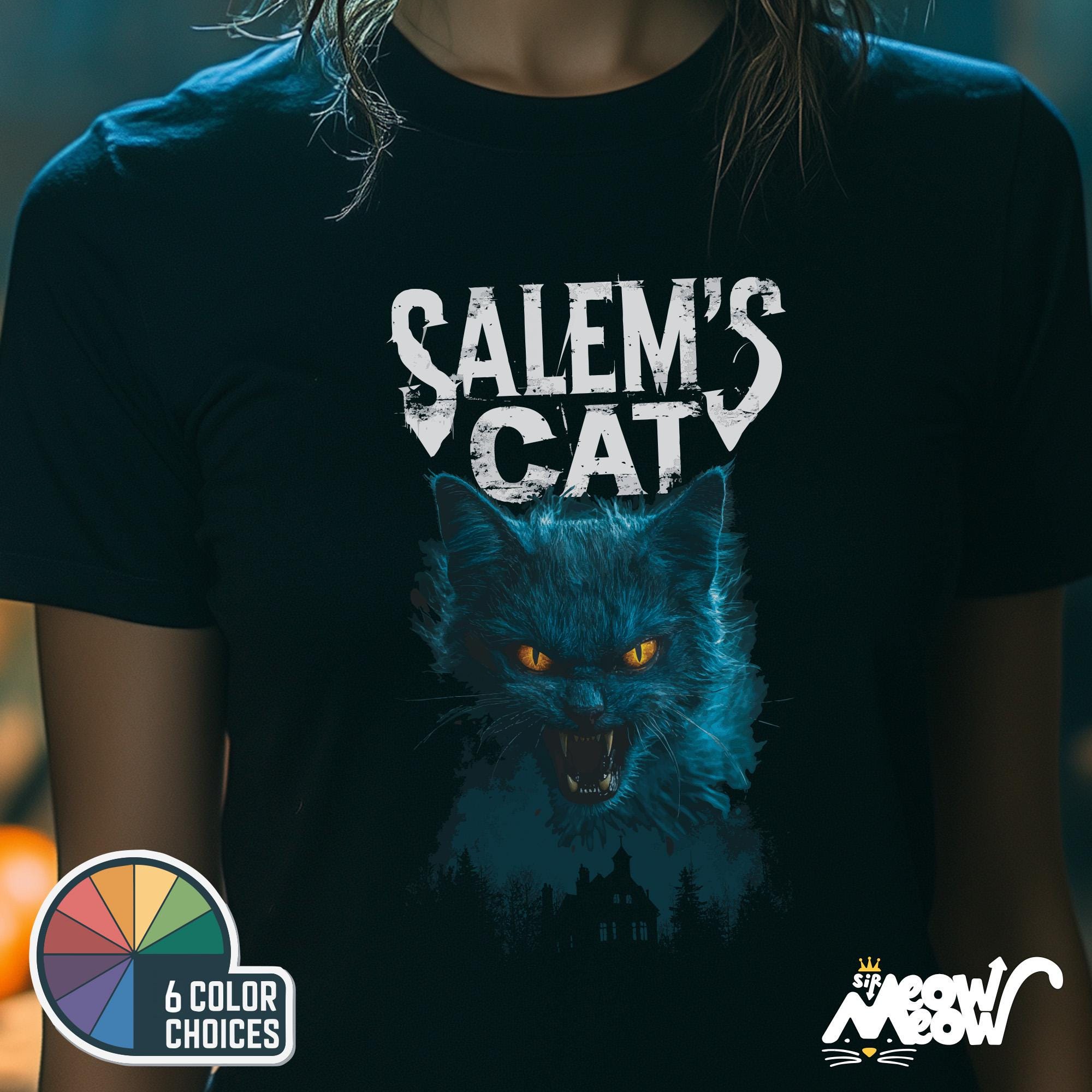 Salem39s Cat T Shirt Spooky Halloween Cat Shirt Vintage Horror Cat Tee Witchy Cat Lover Gift Graphic Tee – Aesthetic Look · Trending Graphic Apparel