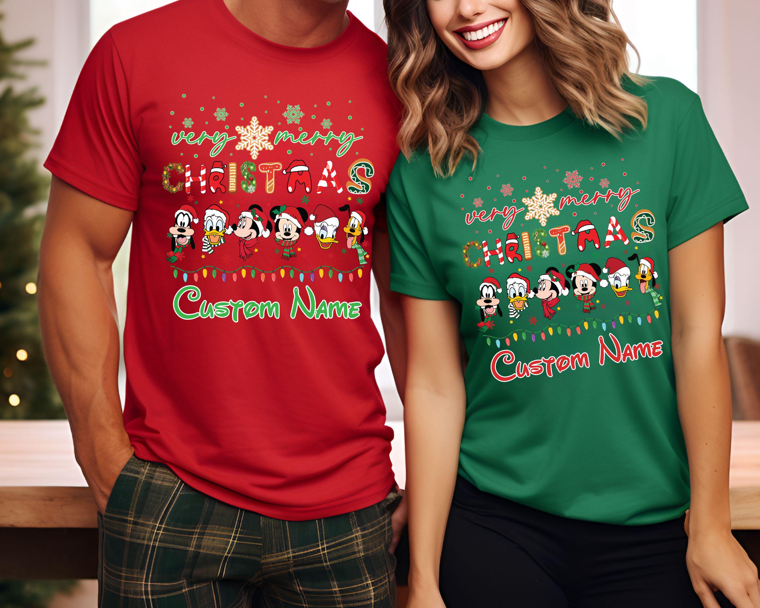 2024 Disney Christmas Shirt Personalized Disney Christmas ShirtMatching Disney Christmas Family Shirt Custom Disney Christmas Squad Shirt Graphic Tee – Fan Favorite · Perfect For Daily Wear