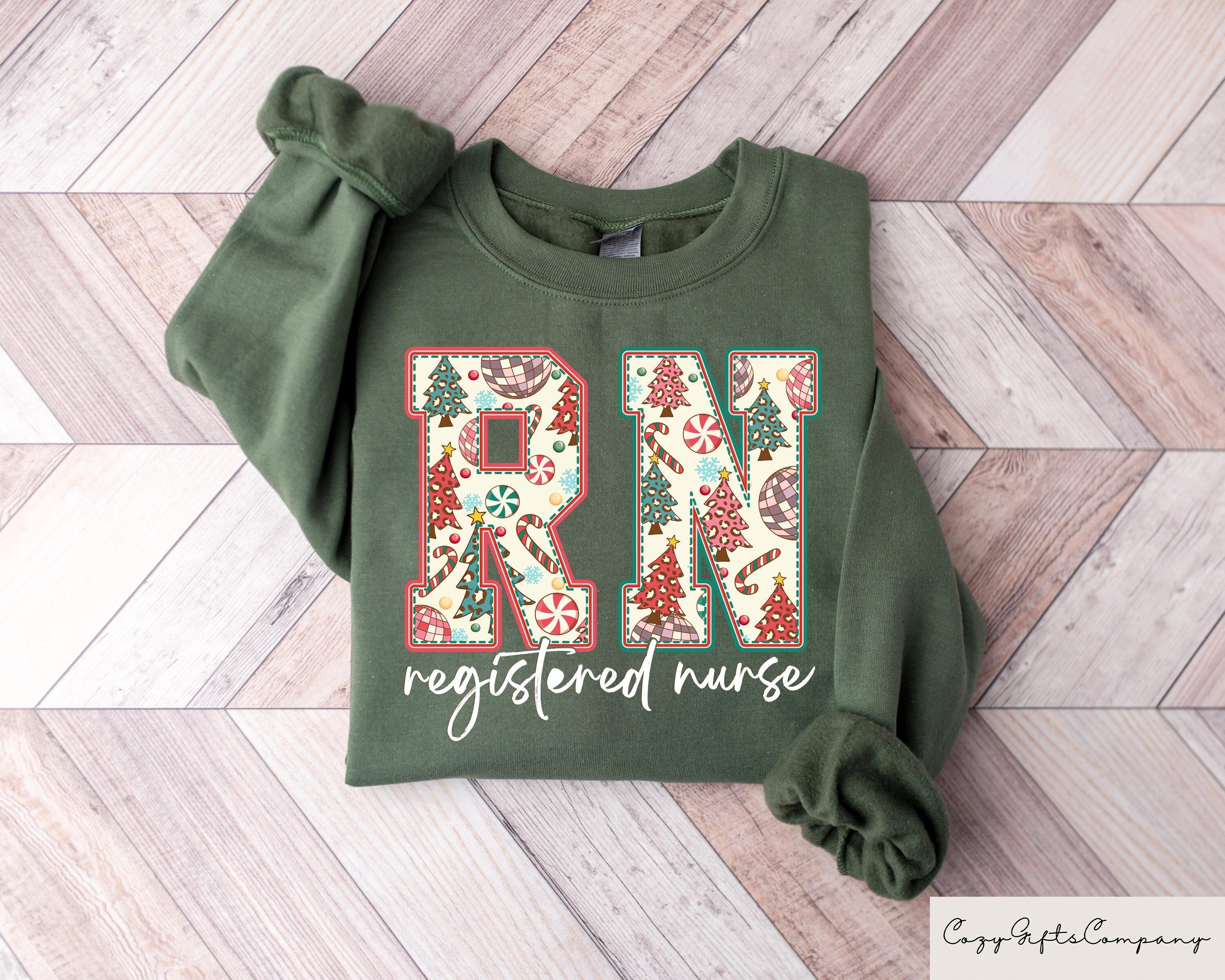 Christmas Registered Nurse Sweatshirt Nurse Shirt For Christmas Christmas Crew Nurse Shirt Registered Nurse Christmas Gift Nurse Hoodie Hoodie – Feel-Good Design · Top Pick For Any Outfit