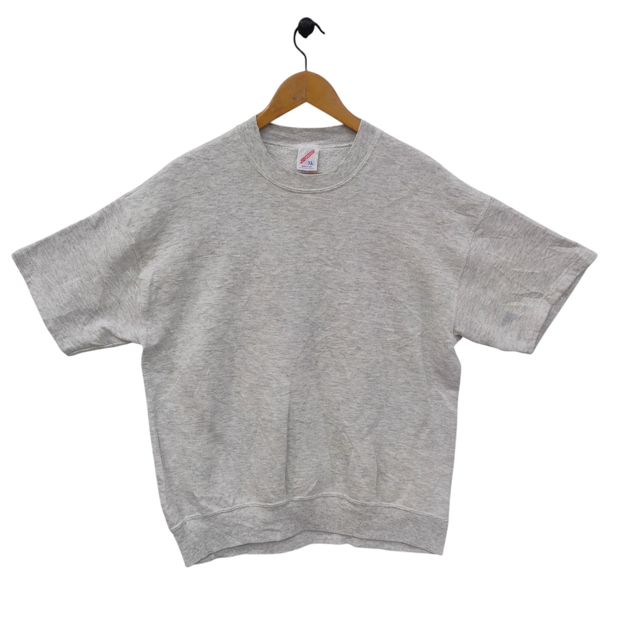 80s Jerzees Blank Short Sleeve Sweatshirt Vintage Jerzees Plain Pullover Crewneck Made in USA White Sweatshirt – Everyday Comfort · Top Pick For Any Outfit