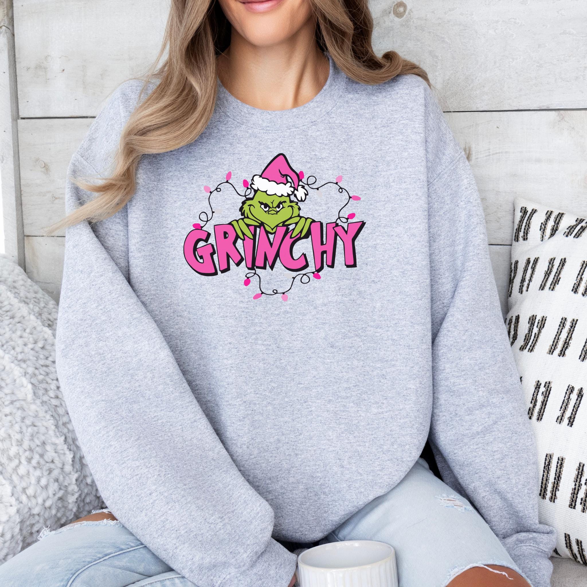 Grinchy Sweatshirt Christmas Grinch Shirt Retro Movie Sweater Grinchmas Tee Matching Christmas Pajamas Matching Christmas Pajamas Sweatshirt – Easygoing Wear · Must-Have Style