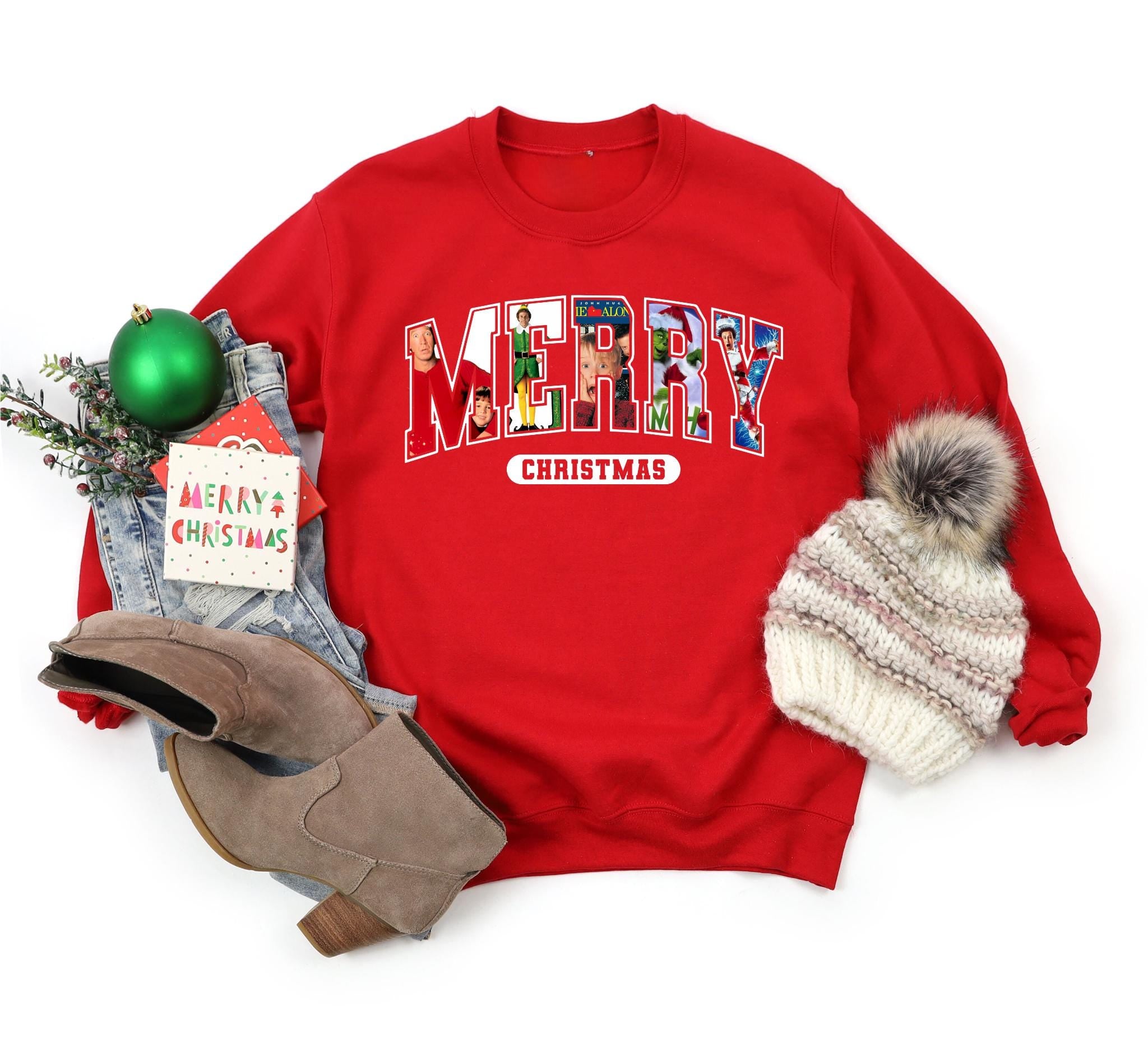 Merry Christmas 90s Movies Crewneck Vintage Christmas Movies Shirt Retro Xmas Movies Shirt Merry Christmas 90s Movies Crewneck Vintage Graphic Tee – Bold Style · Trending Graphic Apparel
