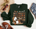Ghost Reading Books Sweatshirt Librarian Ghost Halloween Halloween Teacher Sweatshirt Retro sweatshirt Book Lover Halloween GiftSweater Sweatshirt – Soft Feel · Trending Graphic Apparel