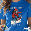 Funny Skiing Shirt Apres Ski Gift for Skiers Taking the Piste Tee Perfect Gift for Cat Lovers Graphic Tee – Aesthetic Look · High-Quality Print