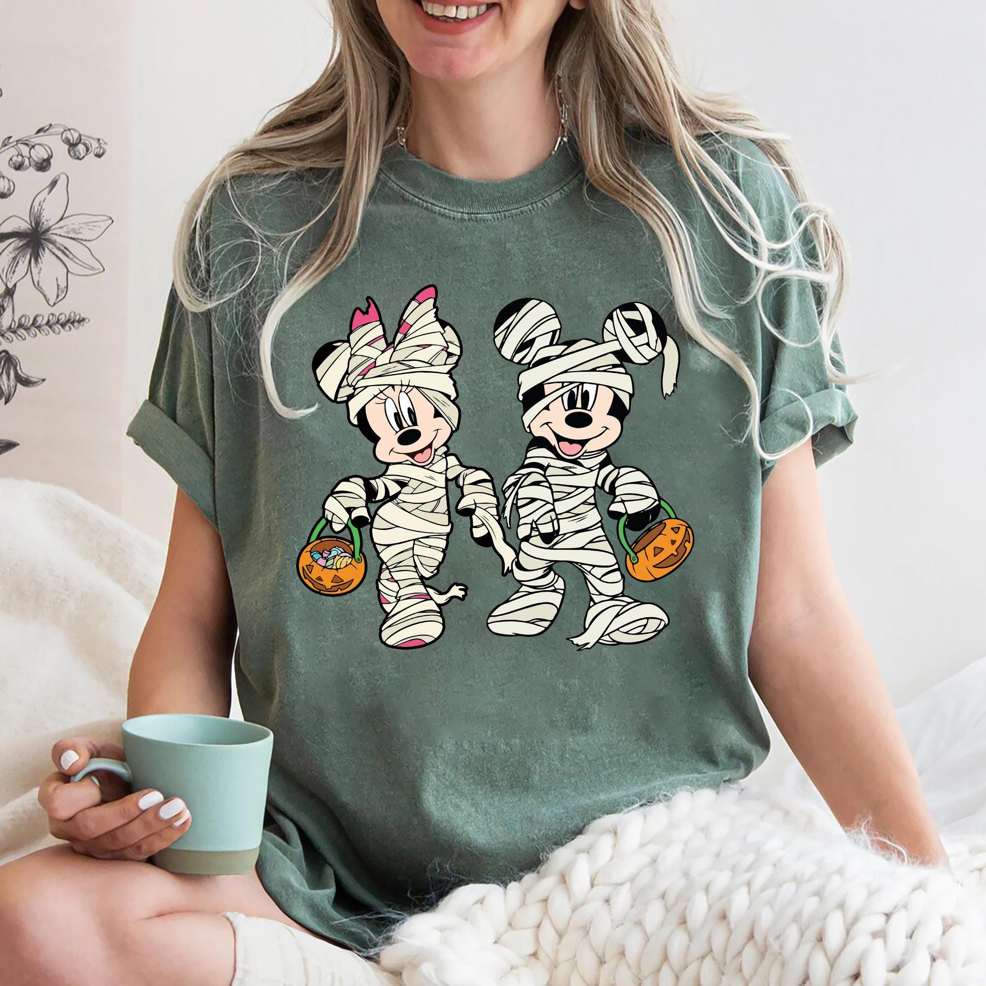 Mummy Mickey and Minnie Halloween Shirt Cute Disney T shirt with Mickey and Minnie in Mummy Sweatshirt Gift for Disney and Halloween Lovers Sweatshirt – Cozy Vibes · High-Quality Print