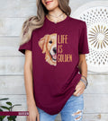 Cute Golden Retriever T Shirt Life Is Golden Quote Shirt Dog Lover Tee Pet Owner Gift Unisex Cotton Top Cozy Gift for Dog Mom Graphic Tee – Cozy Vibes · High-Quality Print