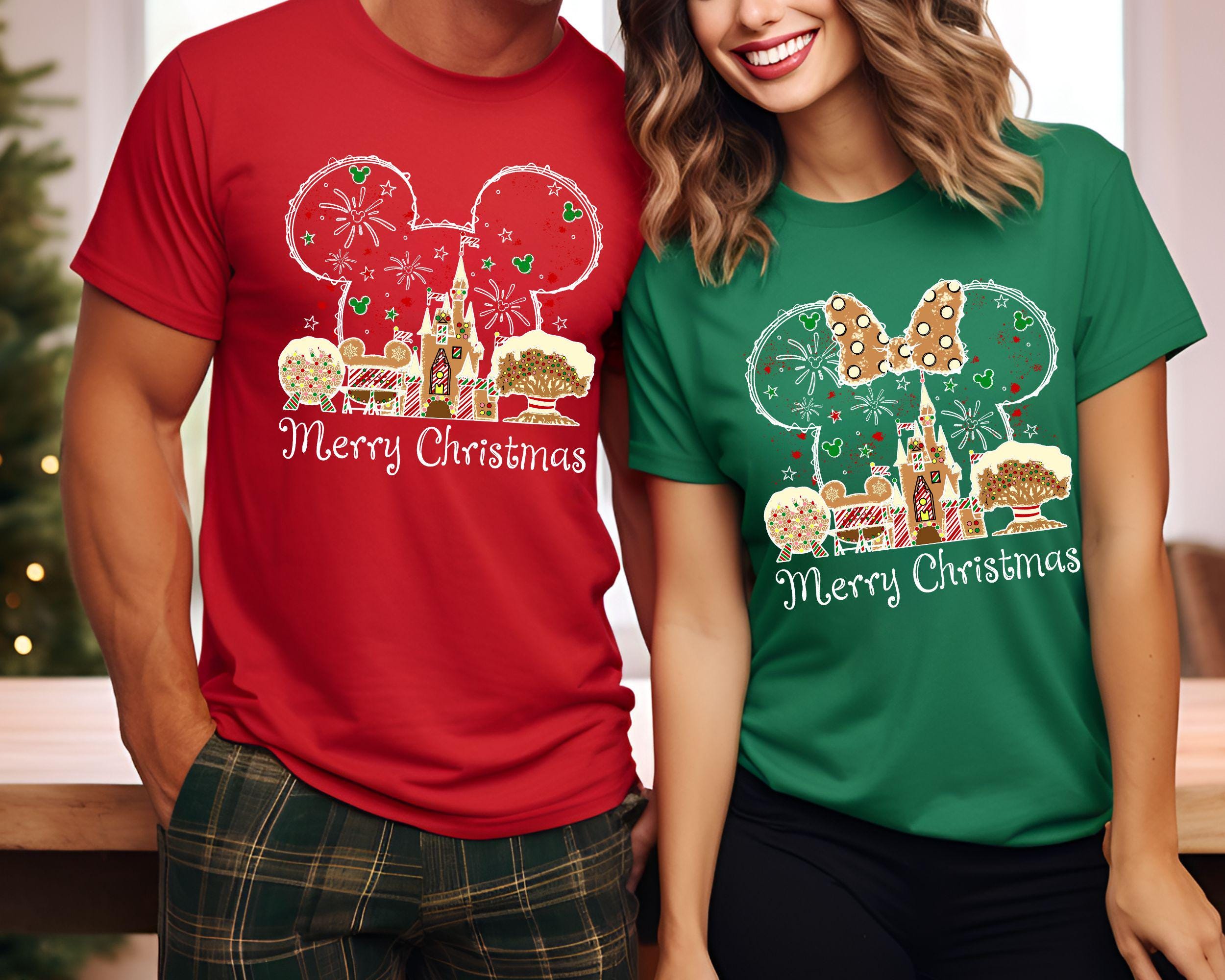 Disney Gingerbread Christmas Shirt Mickey and Minnie Tee Disney Very Merry Christmas Party Disneyland Family 2024 Trip Gifts Xmas Party Graphic Tee – Everyday Comfort · High-Quality Print