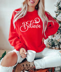Believe Christmas Shirt Christian Christmas Sweatshirt Religious Xmas Gift Jesus Nativity Scene SweaterChristian Family Christmas Shirts Sweatshirt – Cozy Vibes · High-Quality Print