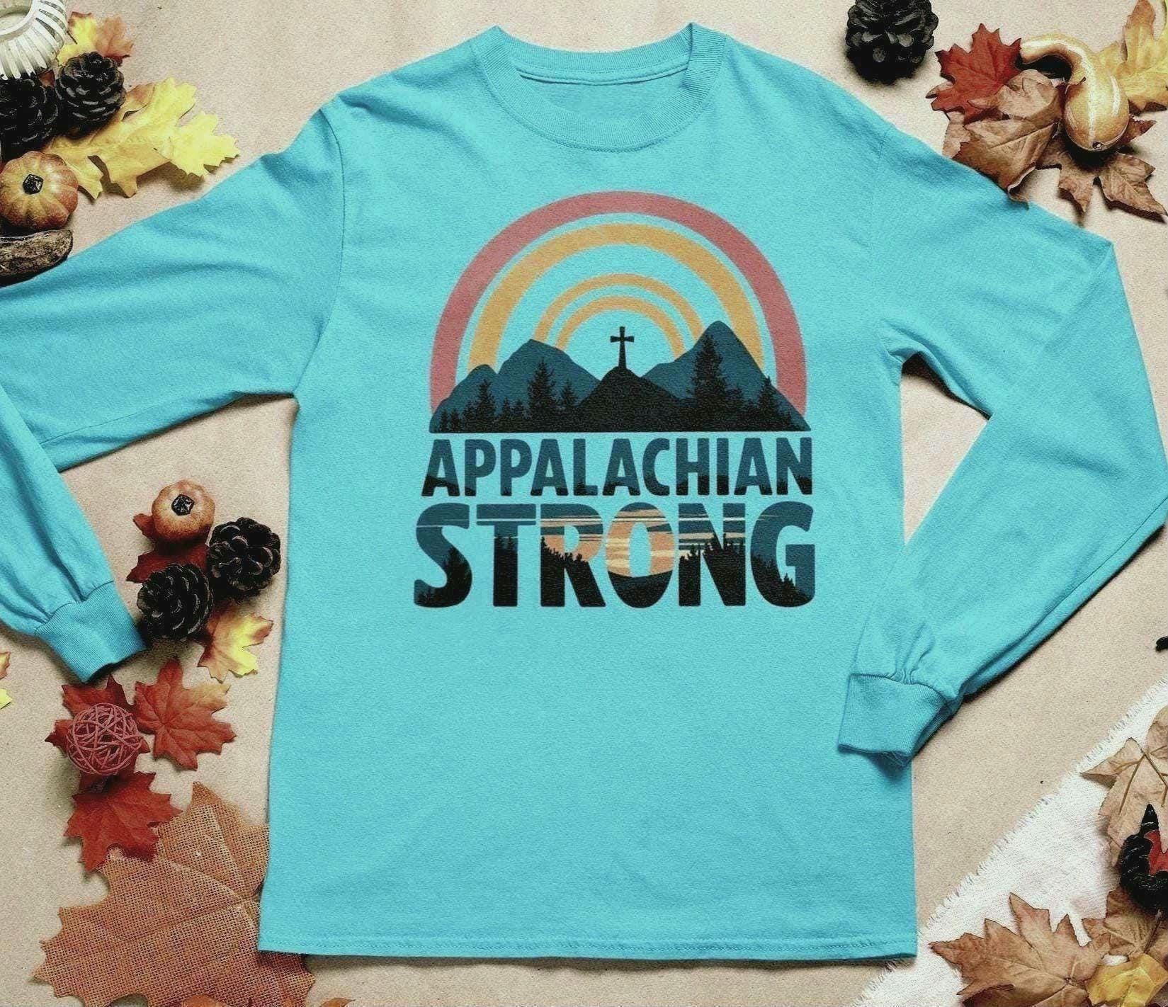 Appalachian Strong Shirt Storm Recovery Tee Blueridge Long Sleeve T Shirt Unisex Top for Hikers Mountain Lovers Gift Graphic Tee – Bold Style · High-Quality Print