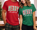 Merry Christmas Sweatshirt Buffalo Plaid Sweater Christmas Family crewneck Xmas Gift Idea Woman Xmas Shirt Cute Winter Holiday Sweater Sweatshirt – Bold Style · High-Quality Print