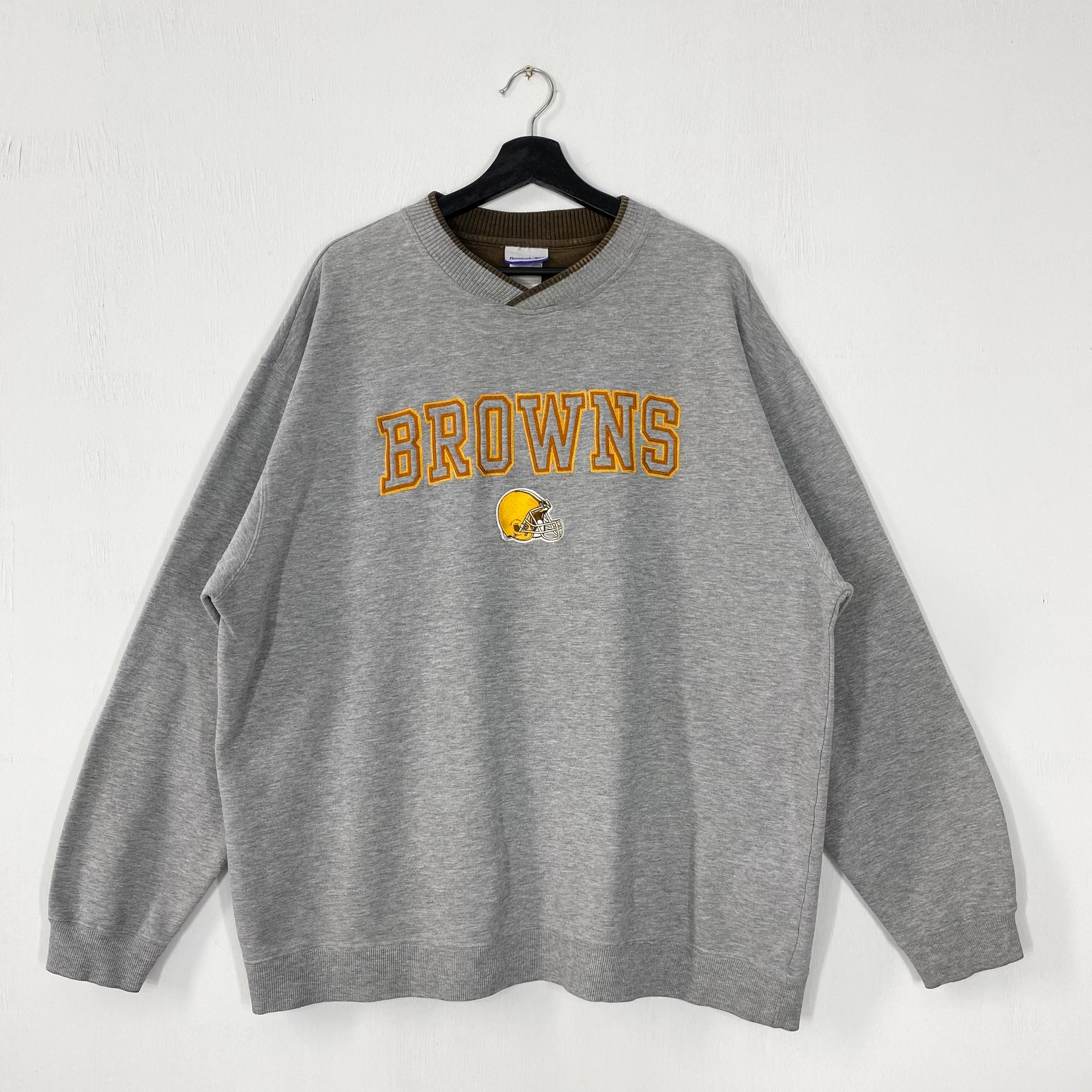 Vintage Cleveland Browns Sweatshirt Cleveland Browns Crewneck Browns Sweater Sportswear NFL Cleveland Browns Embroidered Logo Grey XLarge Sweatshirt – Bold Style · Perfect For Daily Wear