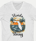Florida Strong V Neck Tee Unisex Inspirational Shirt Sunshine State Top Patriotic Tee Florida Recovery Design Florida Pride Shirt Graphic Tee – Easygoing Wear · Perfect For Daily Wear