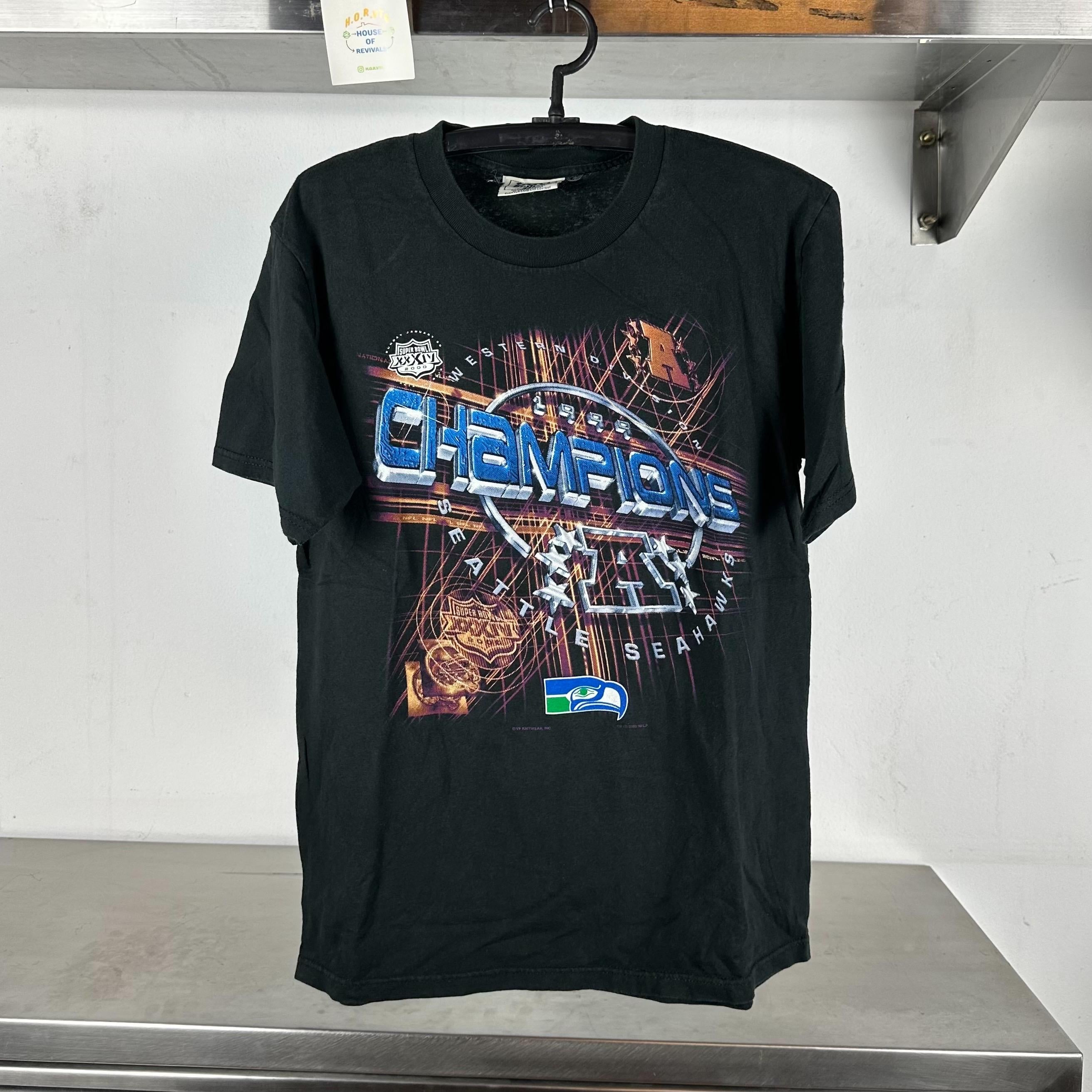 Vintage 1999 Seattle Seahawks Super Bowl Champions Football NFL T shirt Seattle Seahawks Tshirts Vintage NFL Tshirts Super Bowl Tshirts Graphic Tee – Everyday Comfort · High-Quality Print