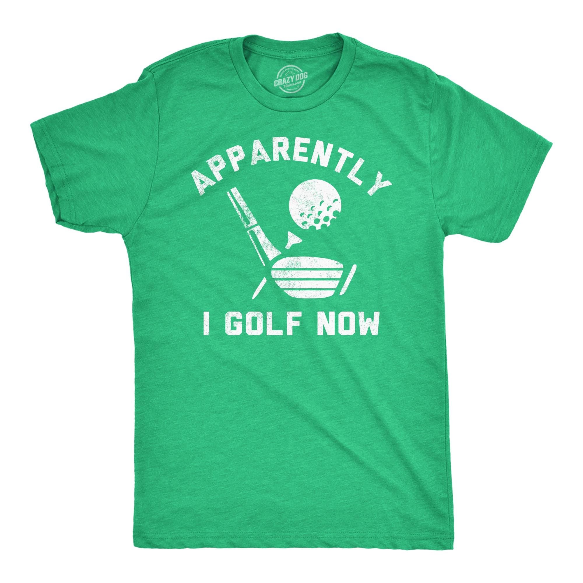 Funny Mens Golfing T shirt Joke Golfing Graphic Tee Golfers Gifts Present For Golfer Funny Shirts For Dad Apparently I Golf Now Golfer Graphic Tee – Aesthetic Look · High-Quality Print