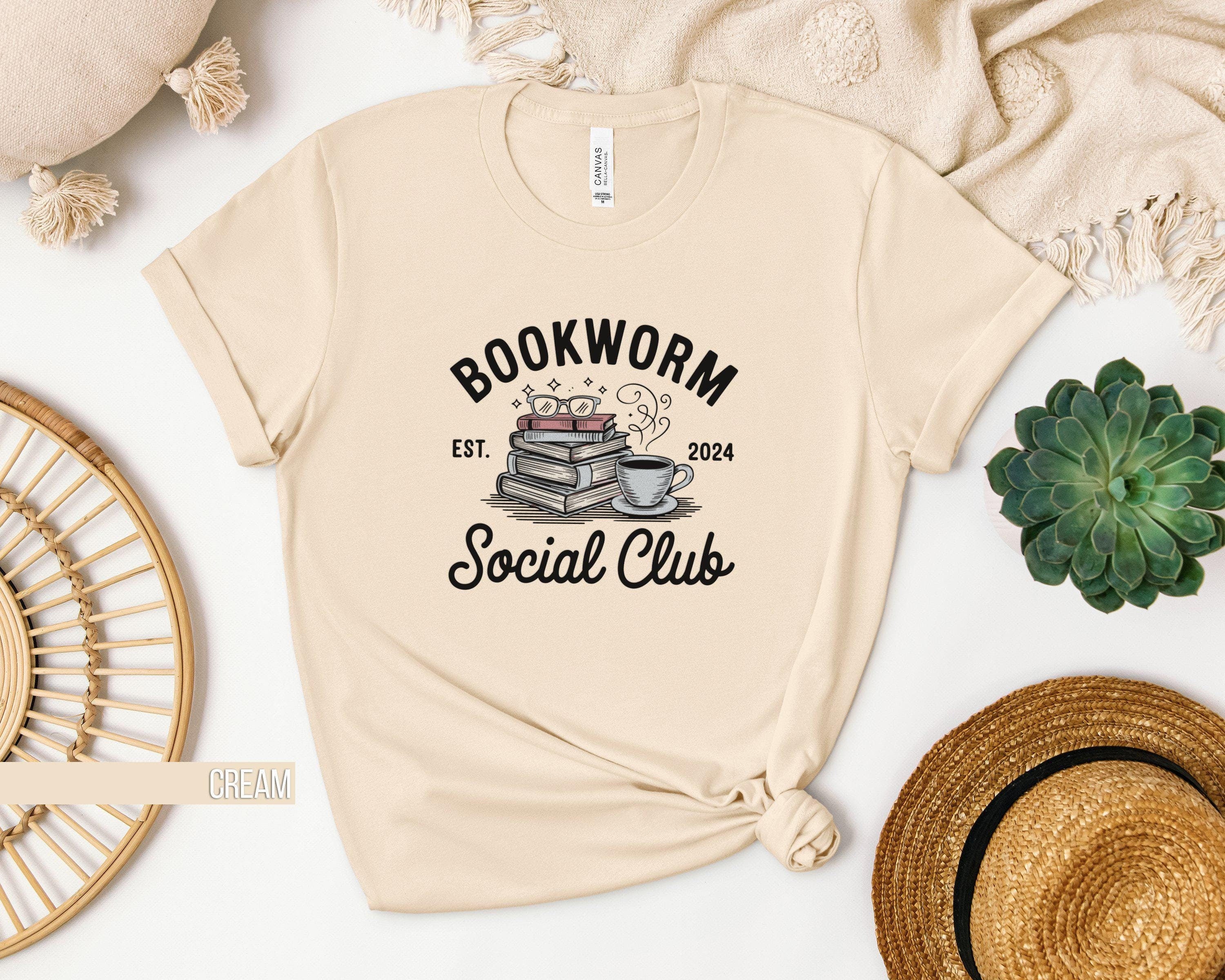Bookworm Social Club T Shirt Book Lover Gift Coffee And Books Reading Enthusiast Tee Cozy Book Club Shirt Book Nerd Clothing Gift Idea Graphic Tee – Fan Favorite · Perfect For Daily Wear