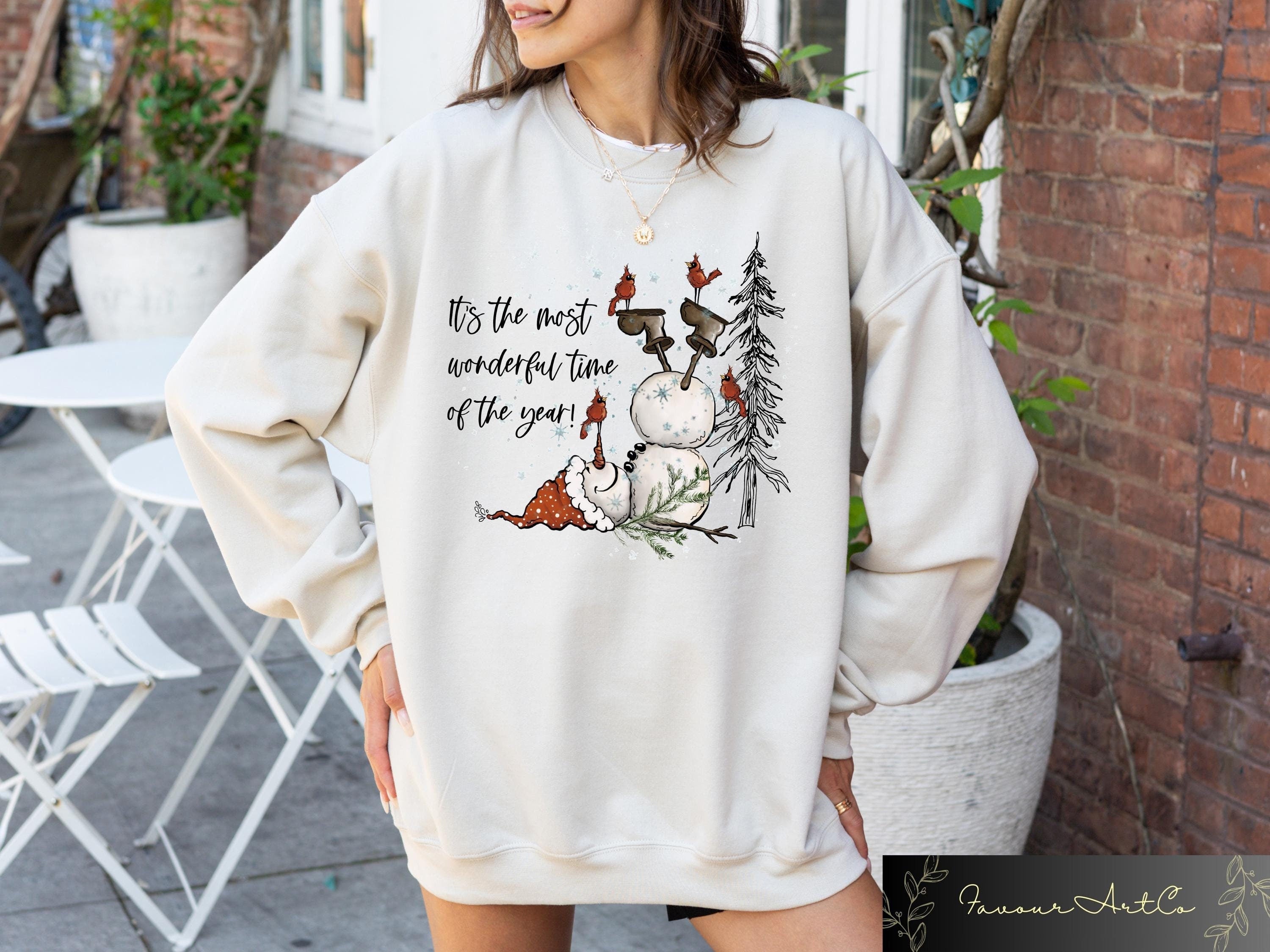 Snowman Shirt Christmas Sweatshirt It39s The Most Wonderful Time Of The Year Christmas Shirt Christmas Shirt for Women Christmas Gifts Sweatshirt – Easygoing Wear · Perfect For Daily Wear