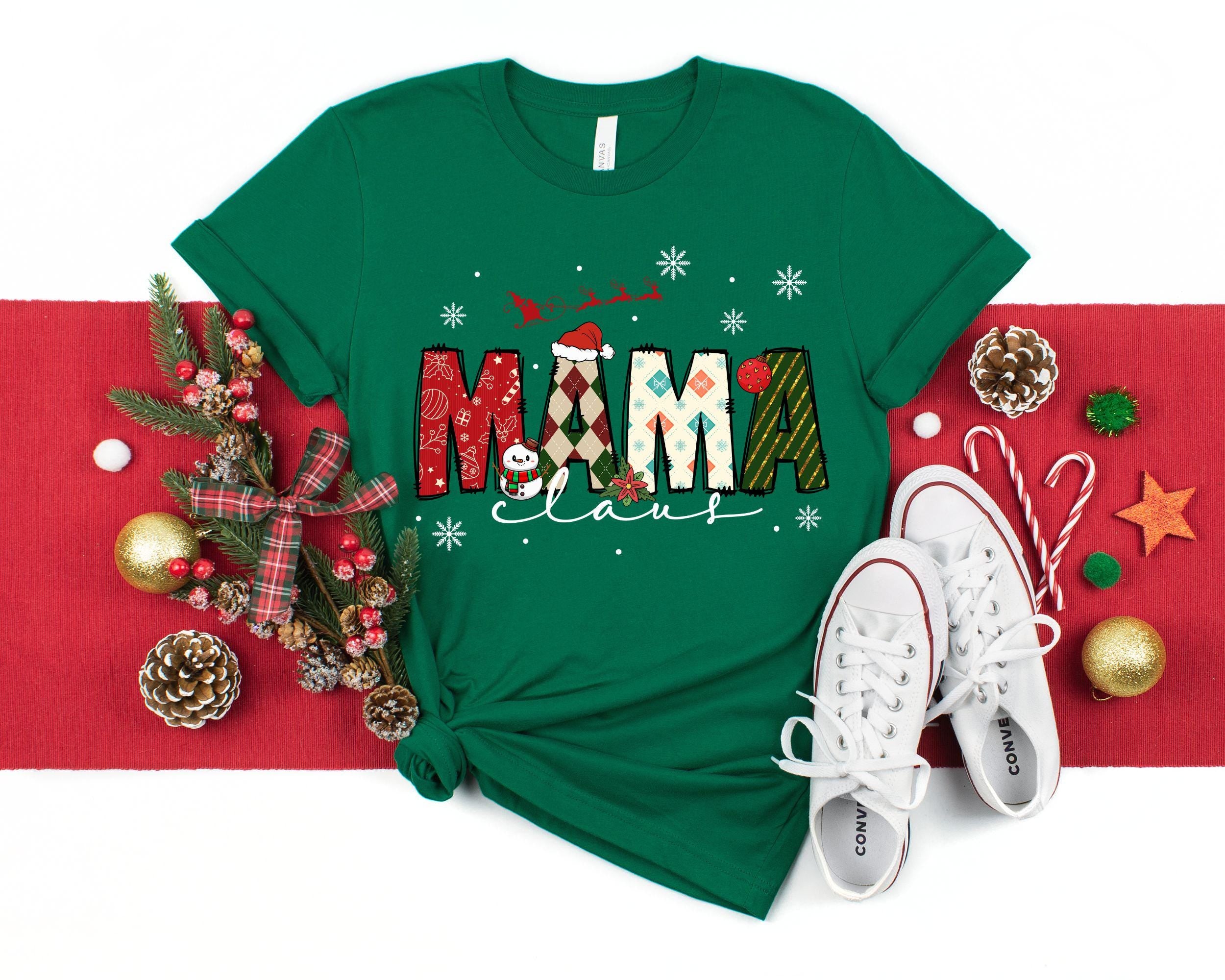 Christmas Mom Shirt Christmas Mama Shirt Mama Claus Shirt Family Christmas Shirt Holiday Mom Shirt Family Christmas Mom Grandma Gift Graphic Tee – Cozy Vibes · Trending Graphic Apparel