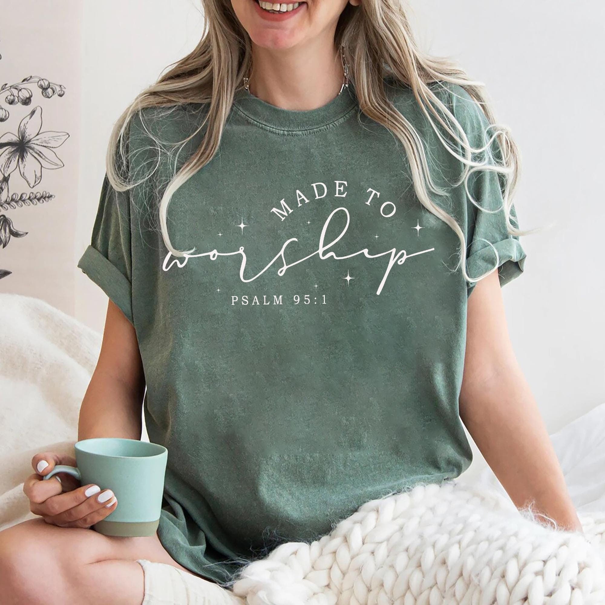 Made to Worship Bible Verse Shirt Christian Jesus Sweatshirt Religious Gift for Church Days Bible Verse Tee for Jesus Lover Psalm Tshirt Sweatshirt – Premium Graphic · Perfect For Daily Wear