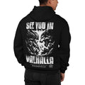 Viking Hoodie Ragnarok See You In Valhalla Odin Vikings Men39s Black Hoodie Hoodie – Warm & Stylish · Great Gift For Fans