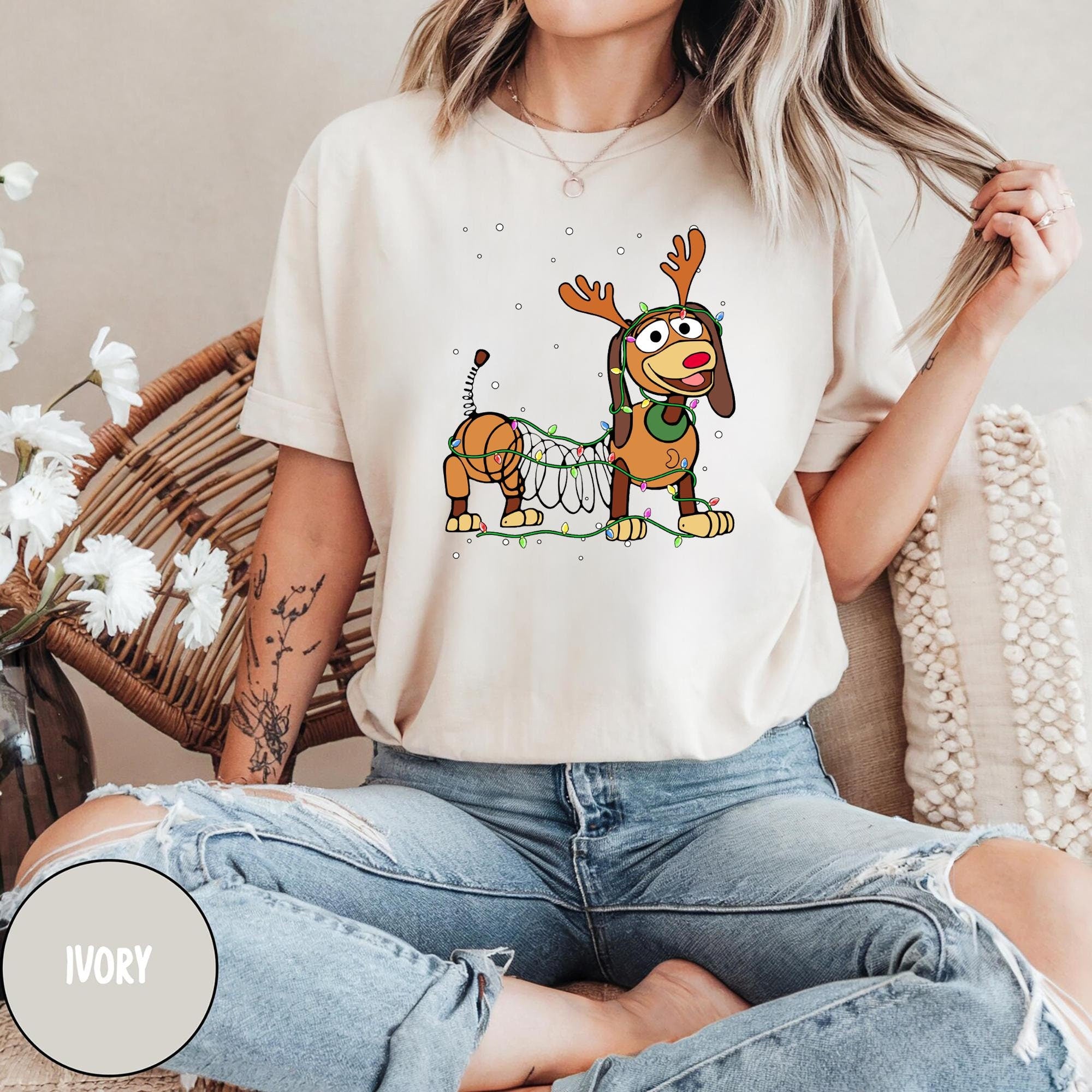 Disney Toy Story Slinky Dog Christmas Tee Family Matching Christmas T shirt Disneyland Christmas Tee Slinky Dog Xmas Shirt Christmas Tee Graphic Tee – Everyday Comfort · High-Quality Print