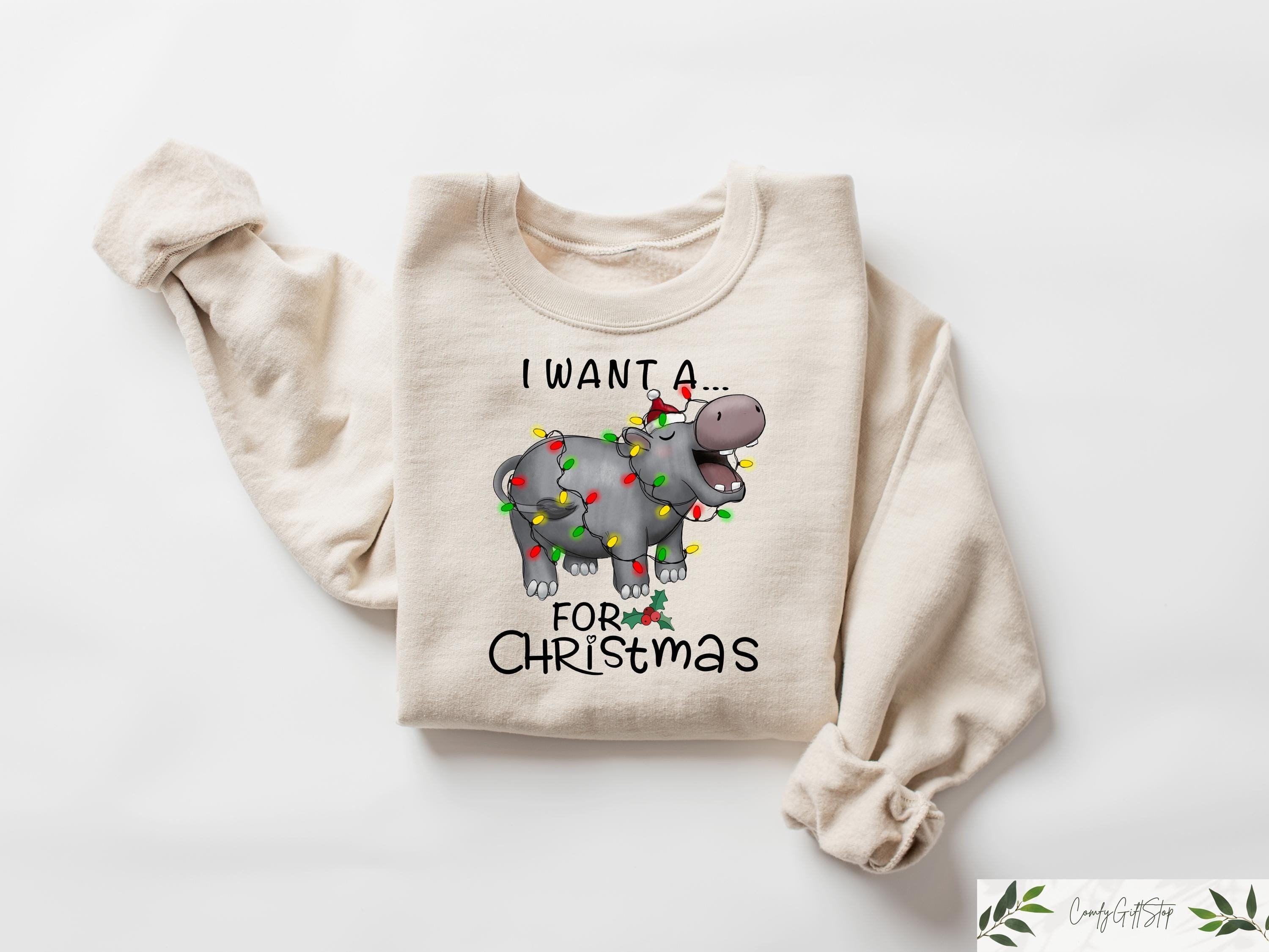 Christmas Shirt I Want A Hippopotamus For Christmas Shirt Gift For Christmas Xmas Shirt Hippopotamus Shirt Christmas Hippopotamus Shirt Graphic Tee – Easygoing Wear · Top Pick For Any Outfit