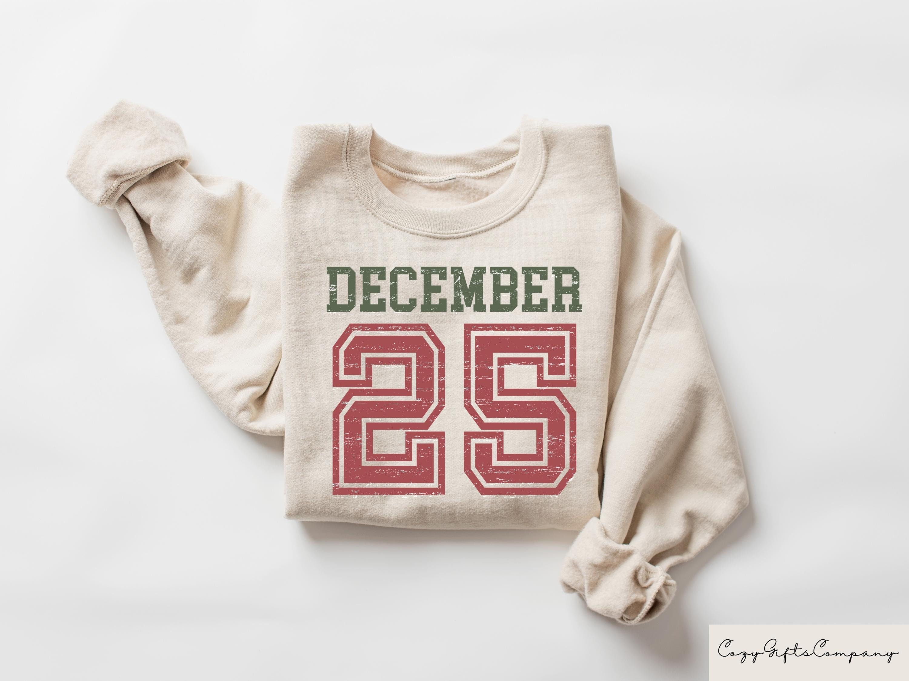 Retro Christmas Sweatshirt December 25 Shirt Holiday Sweater Womens Christmas T shirt Christmas Crewneck Christmas Gift Winter Sweater Sweatshirt – Cozy Vibes · Trending Graphic Apparel