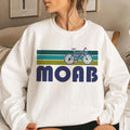 Moab Sweatshirt Retro Mountain Bike Unisex Crewneck Moab Utah Sweatshirt Personalization Available Sweatshirt – Soft Feel · Perfect For Daily Wear