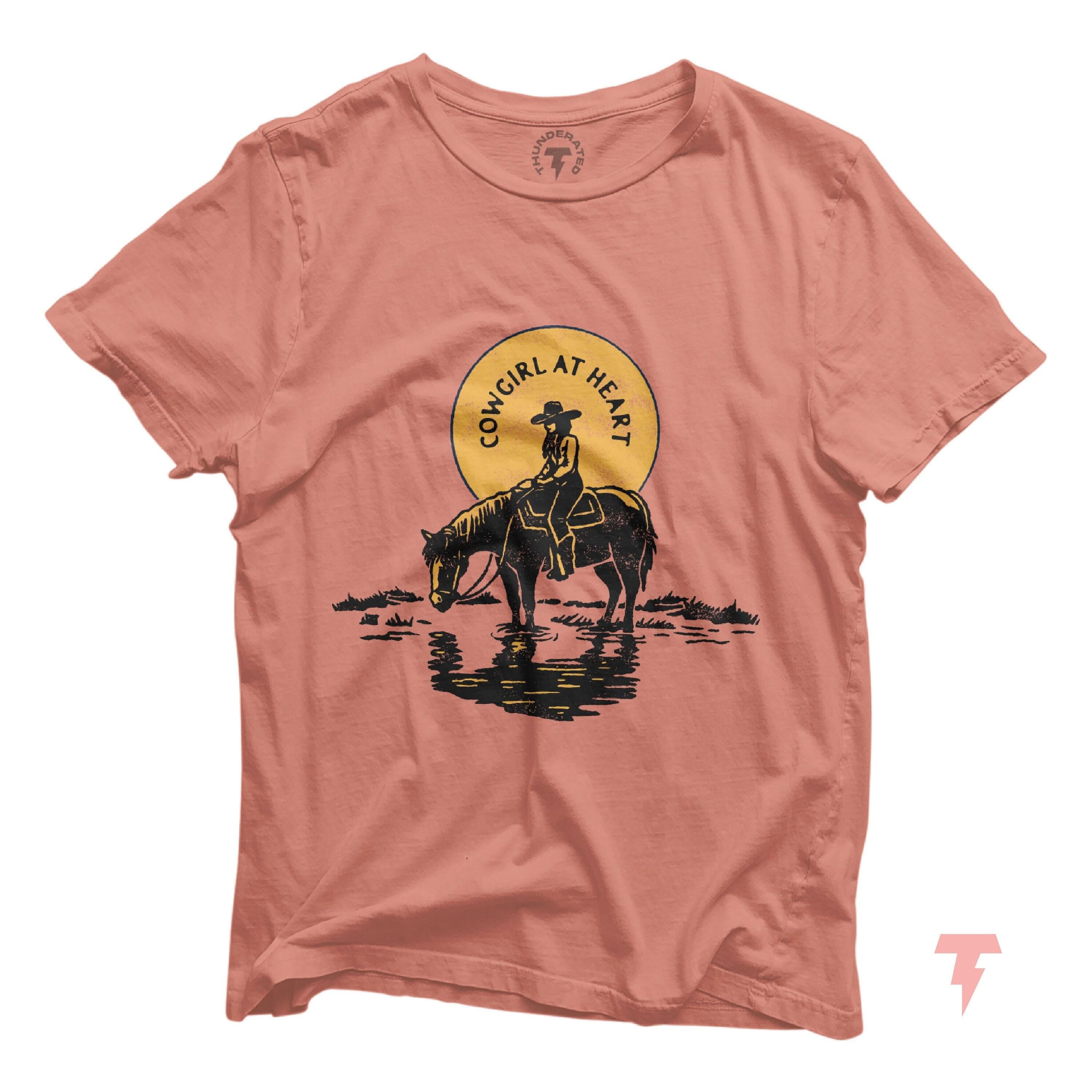 Cowgirl at Heart Shirt Equestrian Shirt Horseback Rider Tee Horse Lover Gift Western Wear Country Girl Style Boho Shirt Southwestern Graphic Tee – Premium Graphic · Must-Have Style