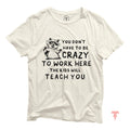The Kids Will Teach You Crazy Funny Teacher Shirt Daycare Teacher Pre k teacher Teacher Life Raccoon Shirt Teacher Appreciation Gift Graphic Tee – Bold Style · Trending Graphic Apparel