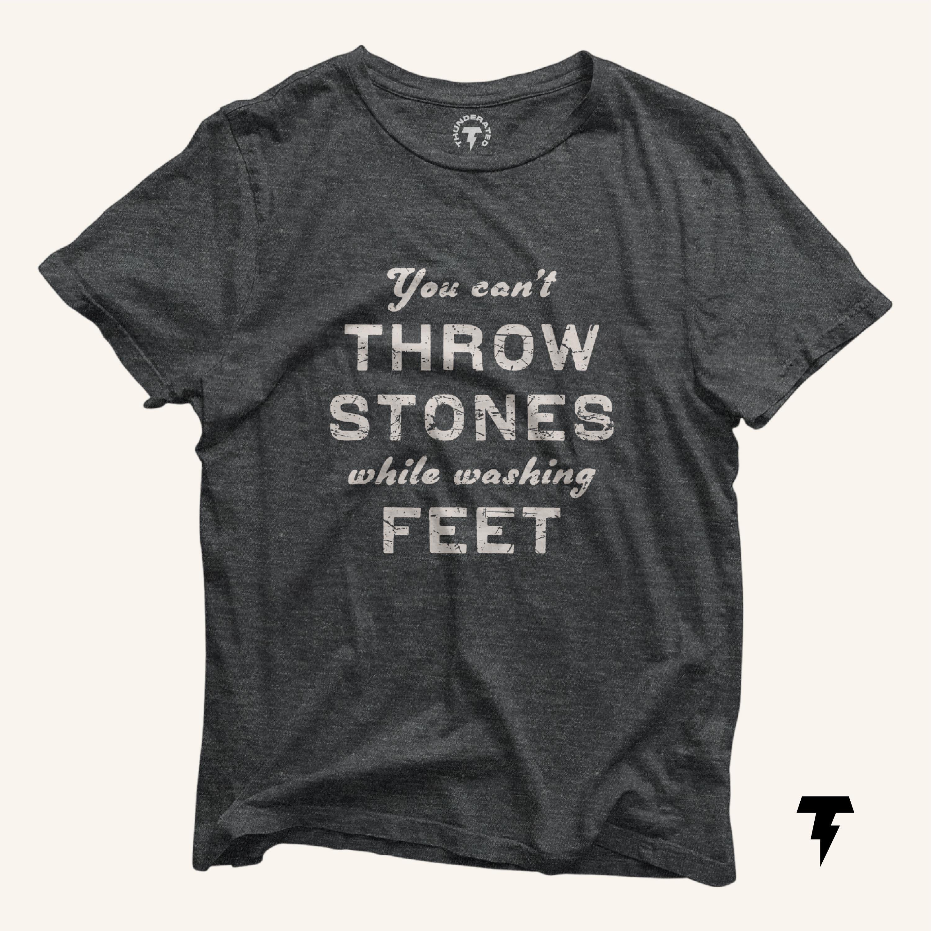 Can39t Throw Stones While Washing Feet Funny Christian Shirt Faith Based Tee Forgiveness Bible Verse Shirt Christian Gift Jesus Message Graphic Tee – Fan Favorite · Top Pick For Any Outfit