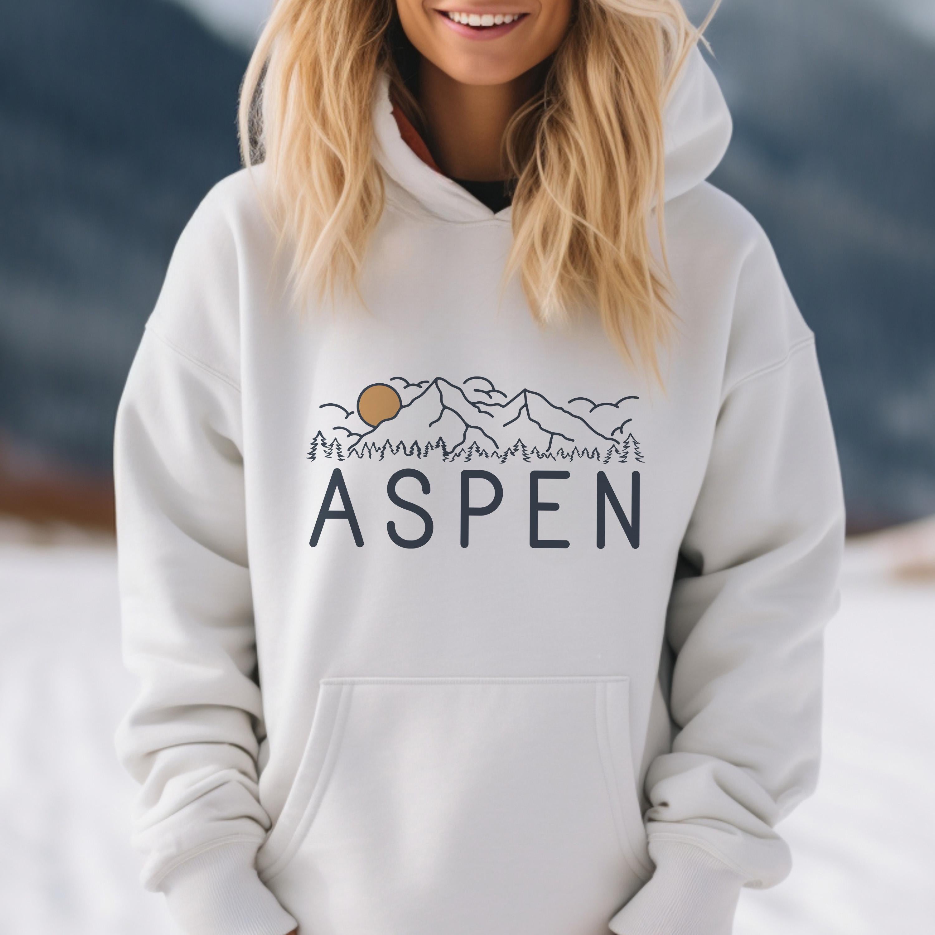 Aspen Colorado Hoodie Retro Unisex Aspen Hoodie Sweatshirt Personalization Available Hoodie – Soft Feel · Must-Have Style