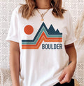 Boulder Colorado TShirt Retro Mountain Unisex Boulder Shirt Personalization Available Graphic Tee – Feel-Good Design · Great Gift For Fans