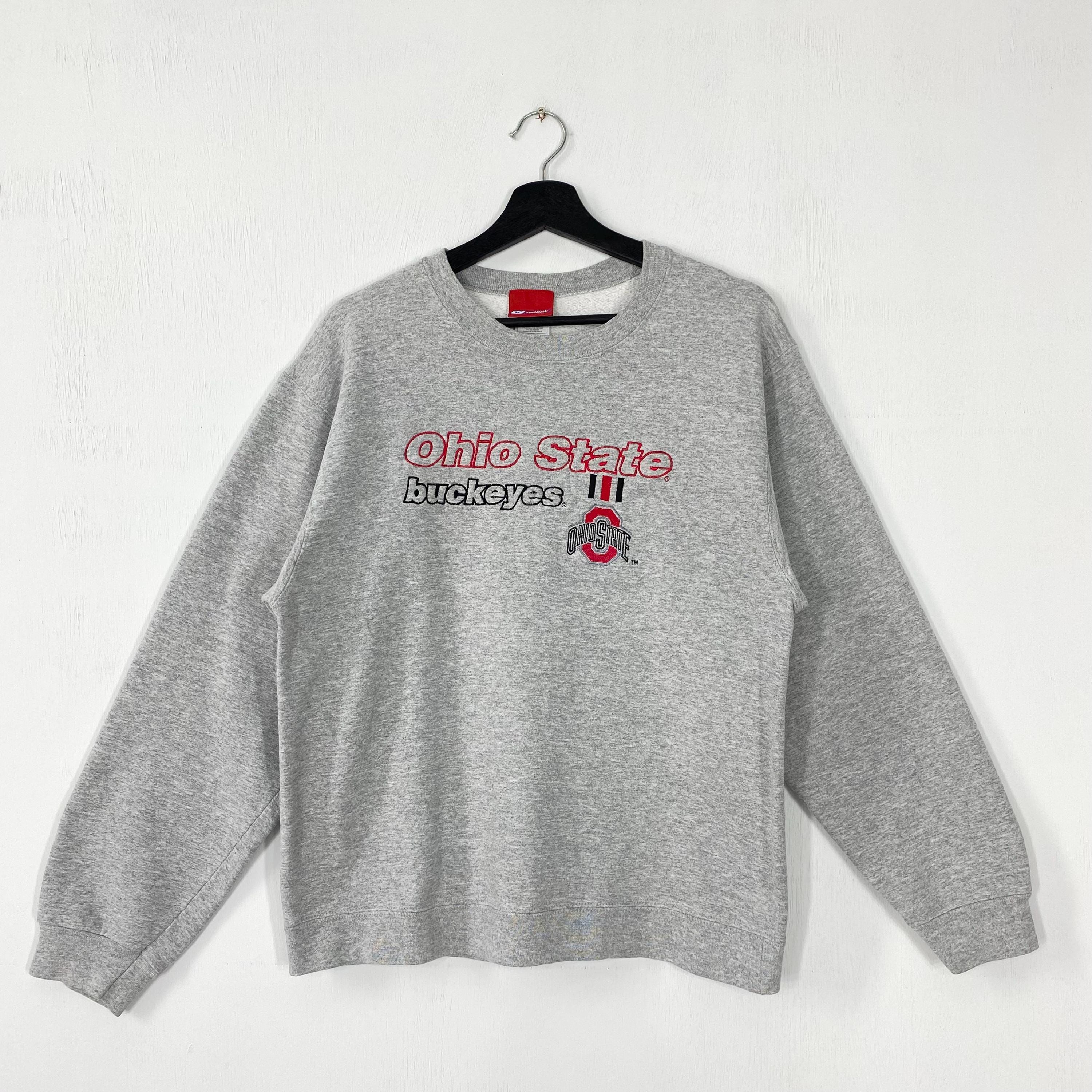 Vintage Ohio State University Sweatshirt Ohio State Crewneck Ohio State Sweater Pullover Ohio State Buckeyes Embroidered Logo Grey Small Sweatshirt – Aesthetic Look · Top Pick For Any Outfit