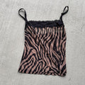 y2k zebra print sheer mesh lace trim tank top camisole size medium Tank Top – Feel-Good Design · High-Quality Print
