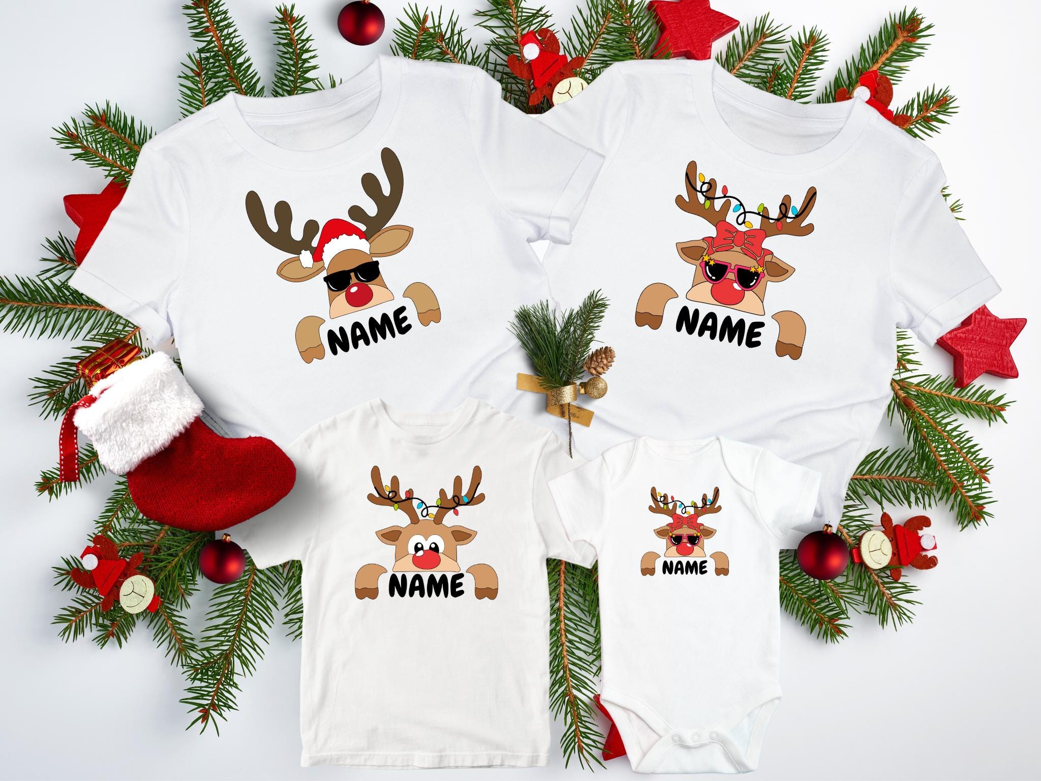 Personalized Christmas Family ShirtCustom Family Name TeeFunny Christmas TeeGift For ChristmasXmas Gift Matching Christmas Shirts Graphic Tee – Warm & Stylish · Perfect For Daily Wear