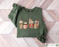 Christmas Latte Sweatshirt Christmas Coffee Sweater Retro Christmas Tshirt Coffee Lover Xmas Shirt Christmas Matching Shirts Xmas Gifts Sweatshirt – Aesthetic Look · Great Gift For Fans