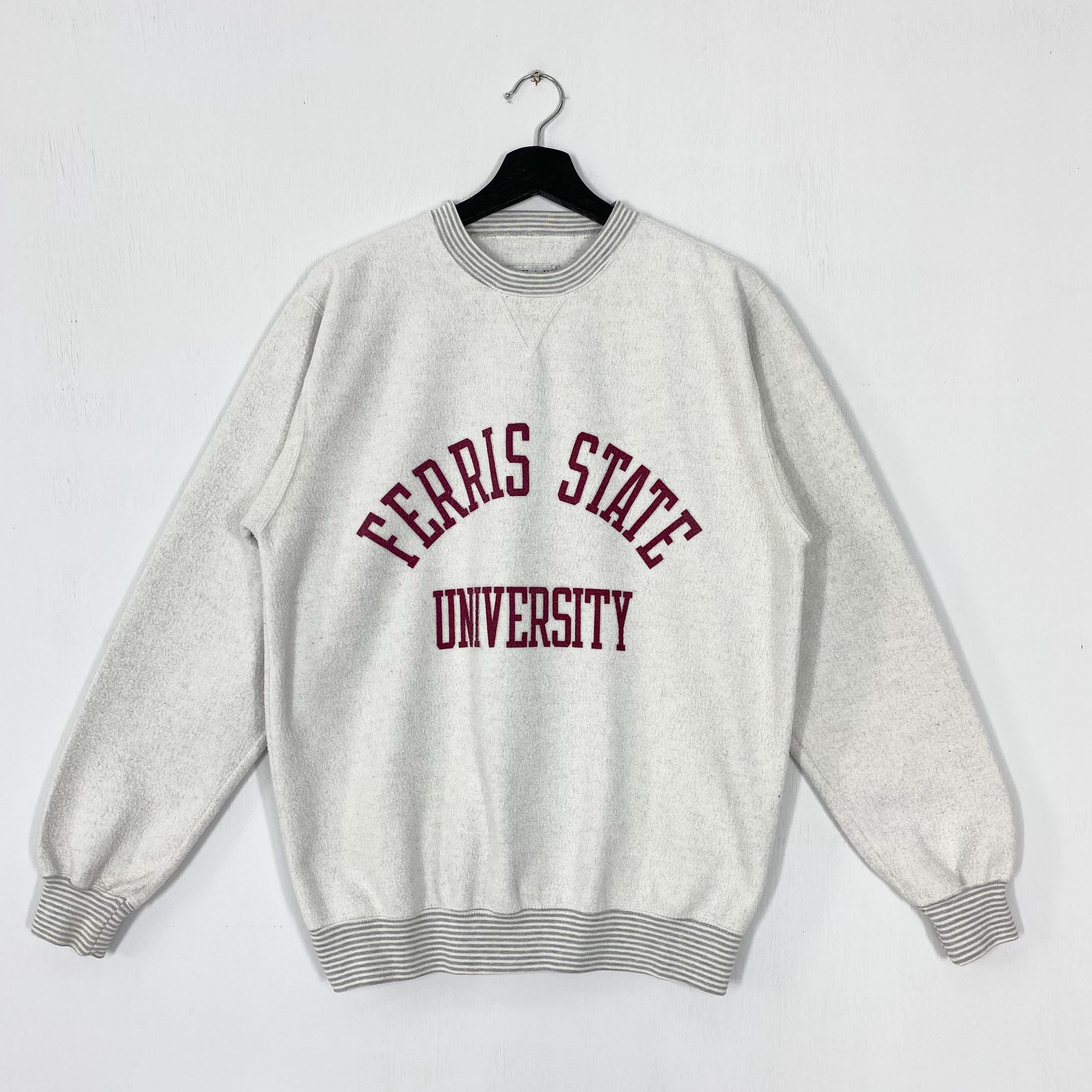 Vintage Ferris State University Sweatshirt Ferris State Crewneck Ferris State Sweater Pullover Ferris State Bulldogs Print Logo White Medium Sweatshirt – Bold Style · Must-Have Style