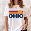 Ohio TShirt Retro Sun Ombre Unisex Tee Vintage Ohio Tee Mountain Sun Tee Ohio Souvenir Shirt Personalization Available Graphic Tee – Warm & Stylish · Great Gift For Fans