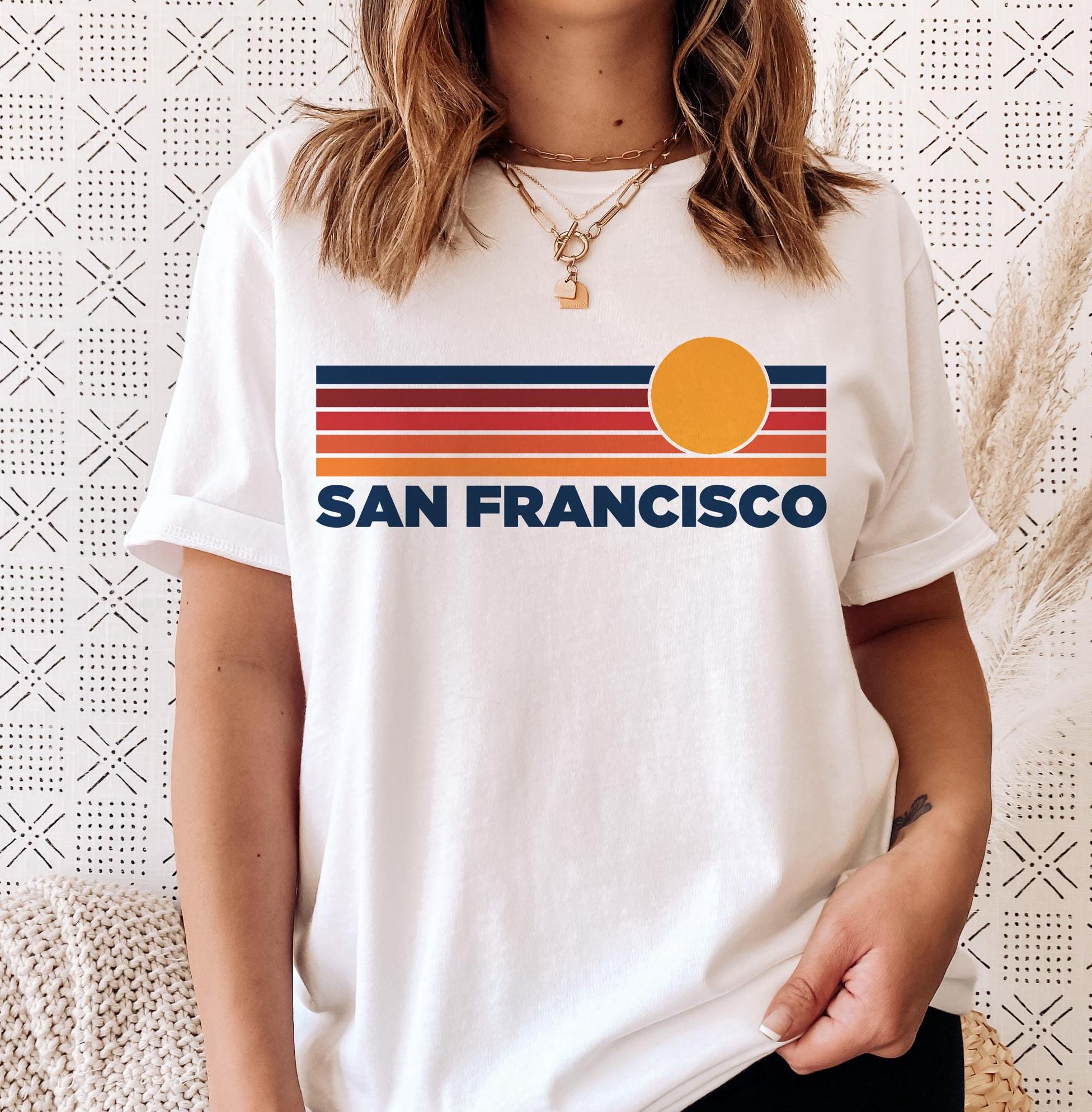 San Francisco California TShirt Retro Sun Ombre Unisex Tee Vintage California Tee Mountain Sun San Francisco Tee Souvenir Shirt Graphic Tee – Everyday Comfort · Top Pick For Any Outfit