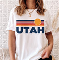 Utah TShirt Retro Sun Ombre Unisex Tee Vintage Utah Tee Mountain Sun Tee Utah Souvenir Shirt Personalization Available Graphic Tee – Cozy Vibes · Trending Graphic Apparel