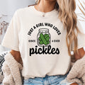 Pickle Shirt Just a Girl Who Loves Pickles Funny Pickle Lover Gift Birthday Shirt for Girls Canning Enthusiast Graphic Tee – Fan Favorite · Trending Graphic Apparel