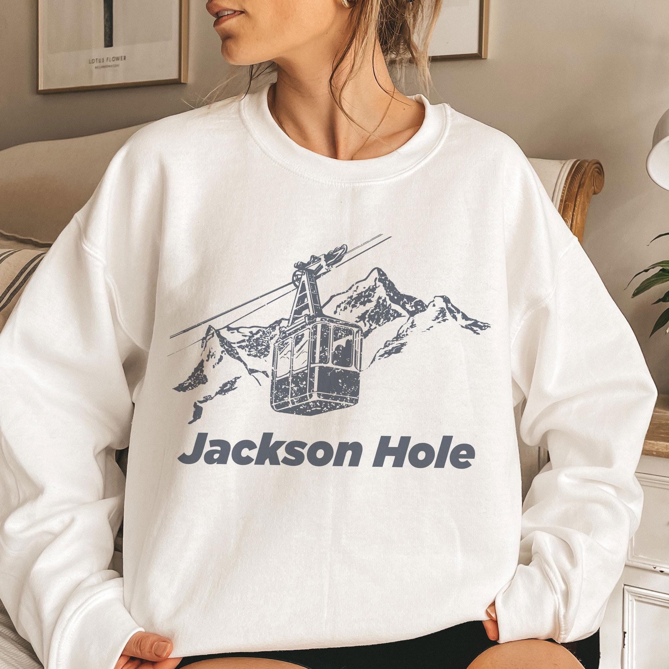 Jackson Hole Wyoming Sweatshirt Unisex Mountain Ski Lift Crewneck Jackson Hole Sweatshirt Personalization Available Sweatshirt – Warm & Stylish · High-Quality Print