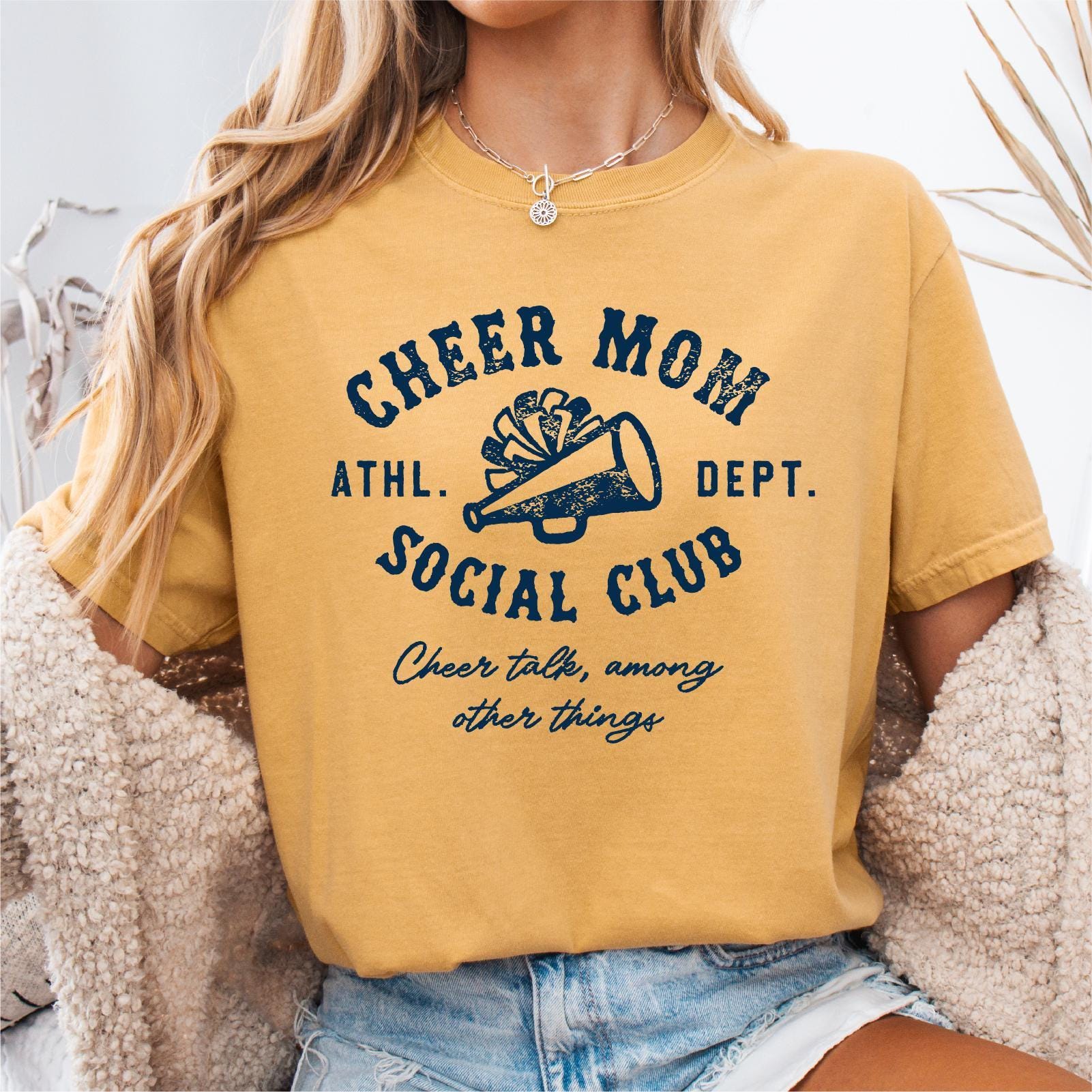 Cheer Mom Social Club Cheer Mom Shirt Cheer Mama Tee Funny Cheer Mom Cheerleader Mom Cheerleading Tee Cheer Mom Gift Mom Life Graphic Tee – Soft Feel · Must-Have Style